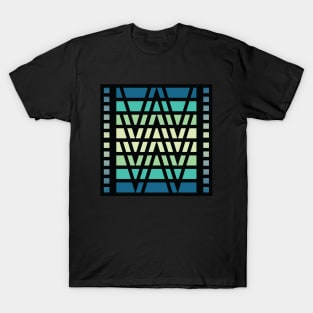 “Dimensional Waves” - V.3 Blue/Green - (Geometric Art) (Dimensions) - Doc Labs T-Shirt